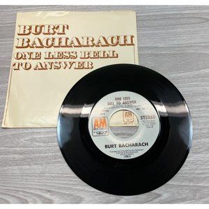 Burt Bacharach One Less Bell to Answer / Freefall 45 Pop Promo Picture Sleeve